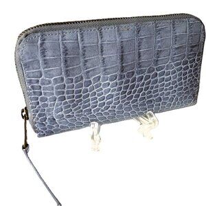 Marc Jacobs zip around croc leather wallet